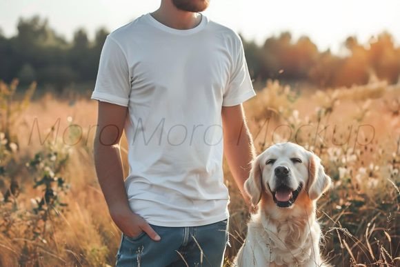Dog Dad T-shirts Mockup