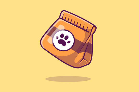 Dog Food Snack Cartoon Illustration