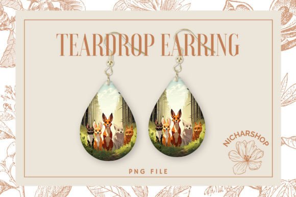 Dog Teardrop Earring Sublimation