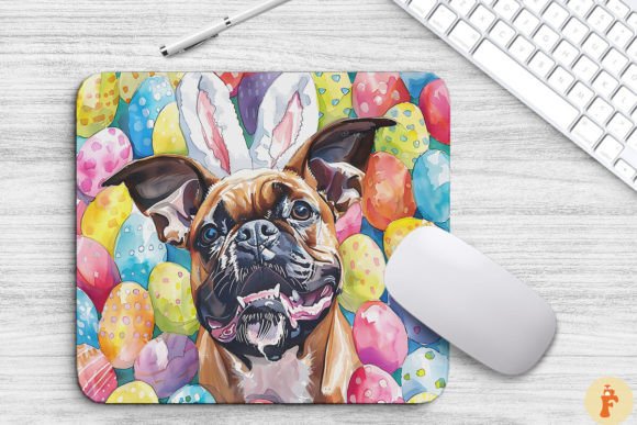 Easter Boxer Dog Background