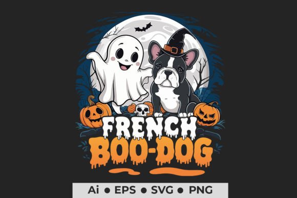 French Boo Dog Halloween Bulldog T Shirt