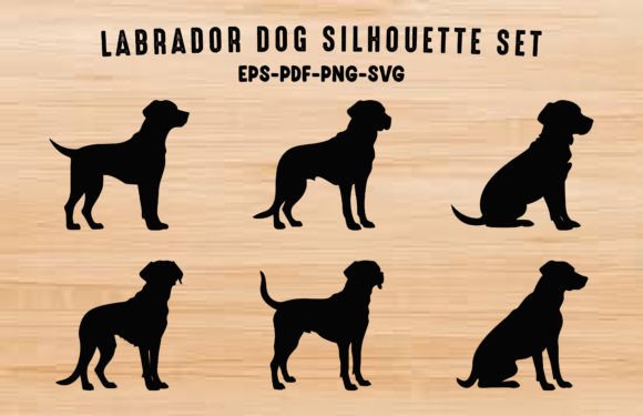 Labrador SVG Silhouette Vector Bundle
