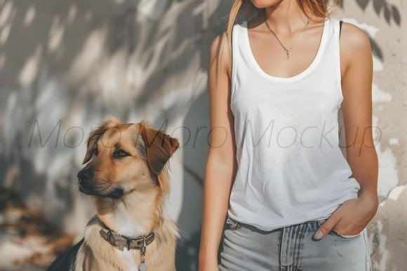Testing the Dog Mom Tank Tops Mockup